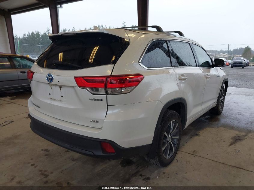 2018 Toyota Highlander Hybrid Xle VIN: 5TDJGRFHXJS037458 Lot: 43940477