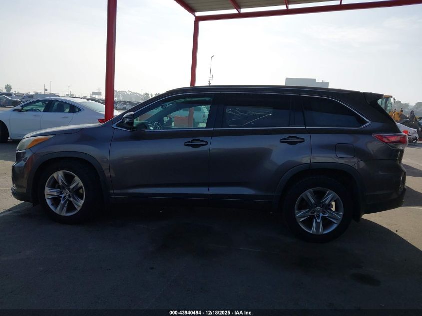2014 Toyota Highlander Limited V6 VIN: 5TDDKRFHXES018247 Lot: 43940494