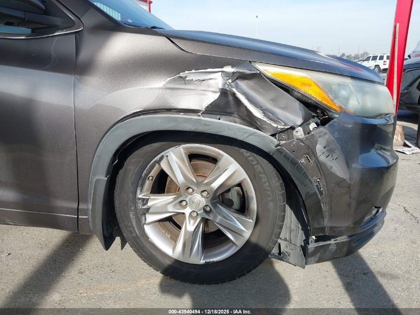 2014 Toyota Highlander Limited V6 VIN: 5TDDKRFHXES018247 Lot: 43940494