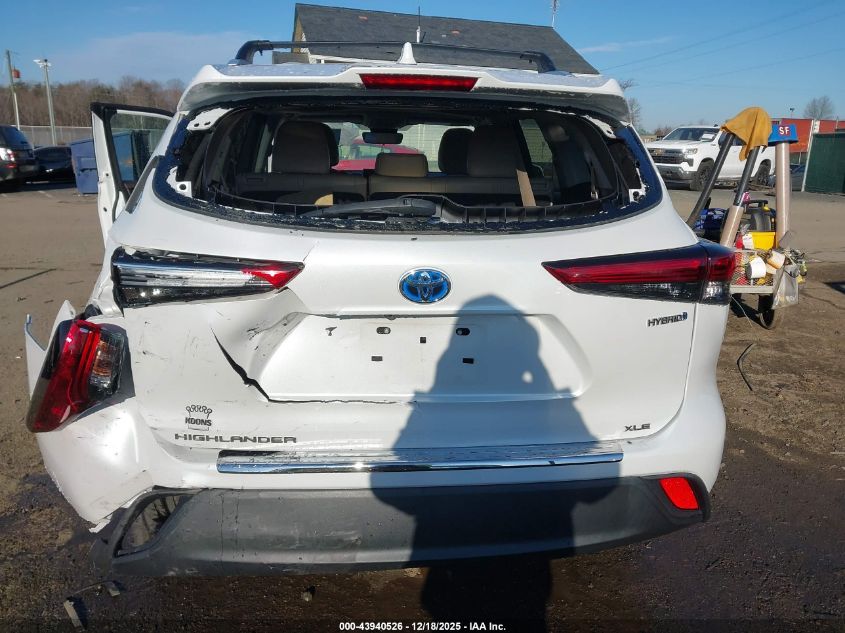 2022 Toyota Highlander Hybrid Xle VIN: 5TDGBRCH5NS548272 Lot: 43940526