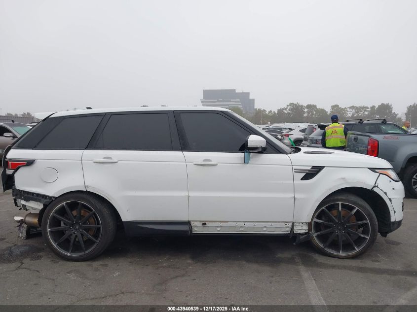 2016 Land Rover Range Rover Sport 3.0L V6 Supercharged Se VIN: SALWG2VF7GA581797 Lot: 43940539