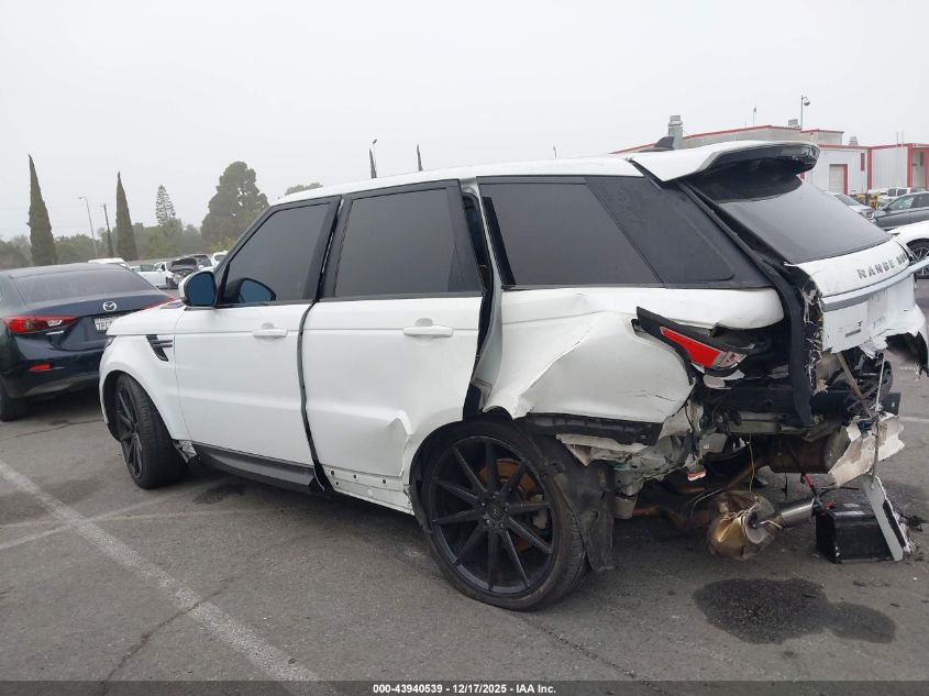 2016 Land Rover Range Rover Sport 3.0L V6 Supercharged Se VIN: SALWG2VF7GA581797 Lot: 43940539