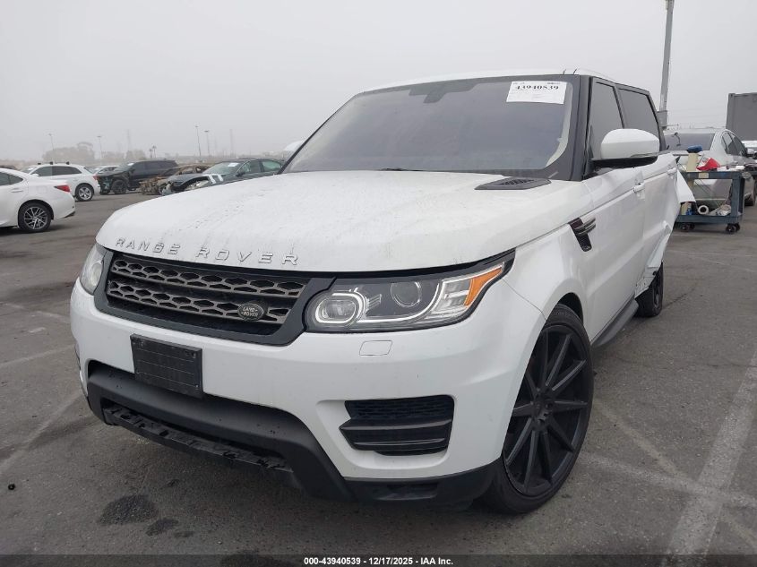 2016 Land Rover Range Rover Sport 3.0L V6 Supercharged Se VIN: SALWG2VF7GA581797 Lot: 43940539