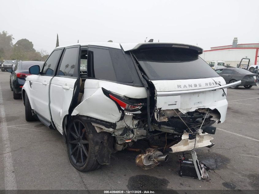 2016 Land Rover Range Rover Sport 3.0L V6 Supercharged Se VIN: SALWG2VF7GA581797 Lot: 43940539