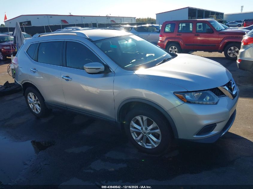 2016 Nissan Rogue Sv VIN: KNMAT2MT6GP727480 Lot: 43940542