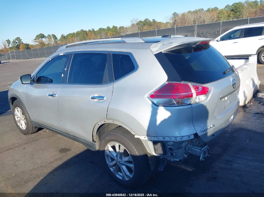 2016 Nissan Rogue Sv VIN: KNMAT2MT6GP727480 Lot: 43940542