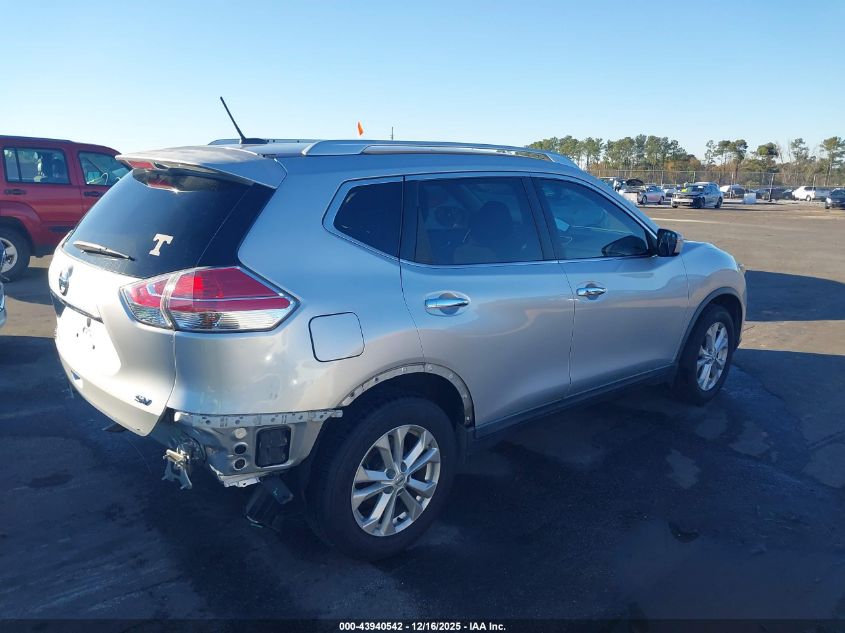 2016 Nissan Rogue Sv VIN: KNMAT2MT6GP727480 Lot: 43940542