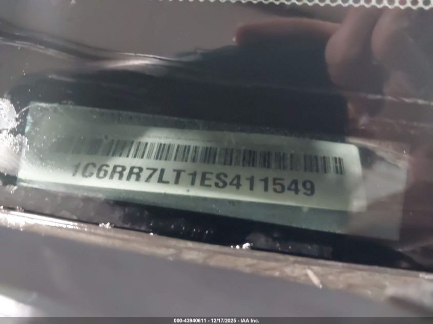 2014 Ram 1500 Big Horn VIN: 1C6RR7LT1ES411549 Lot: 43940611