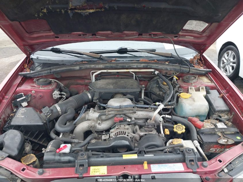 2005 Subaru Forester 2.5X VIN: JF1SG63695H707619 Lot: 43940613