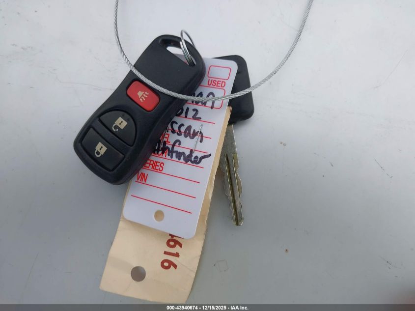 2012 Nissan Pathfinder S VIN: 5N1AR1NB9CC631399 Lot: 43940674