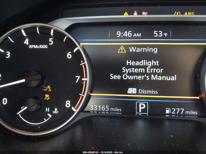 2025 Nissan Altima Sr Fwd VIN: 1N4BL4CV0SN358824 Lot: 43940743