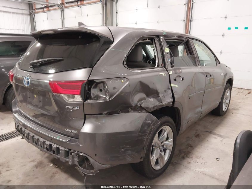 2019 Toyota Highlander Hybrid Limited VIN: 5TDDGRFH4KS057123 Lot: 43940752