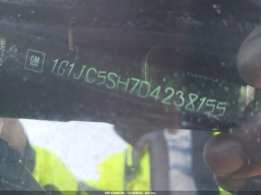 2013 Chevrolet Sonic Lt Auto VIN: 1G1JC5SH7D4238155 Lot: 43940784