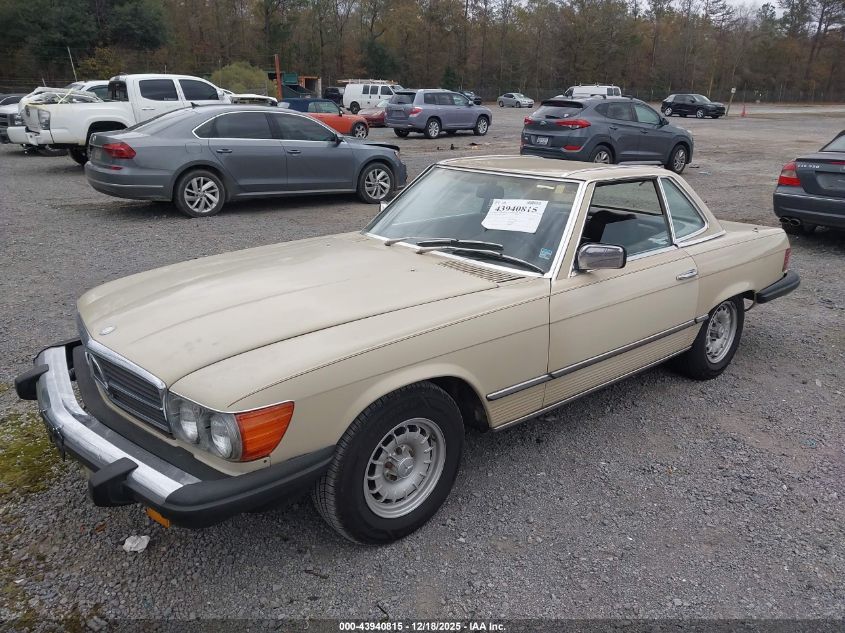 1981 Mercedes-Benz 380 Sl VIN: WDBBA45A0BB002089 Lot: 43940815