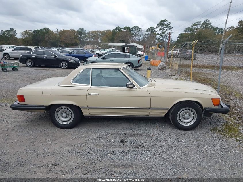1981 Mercedes-Benz 380 Sl VIN: WDBBA45A0BB002089 Lot: 43940815