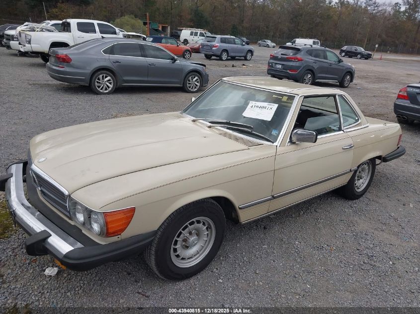 1981 Mercedes-Benz 380 Sl VIN: WDBBA45A0BB002089 Lot: 43940815