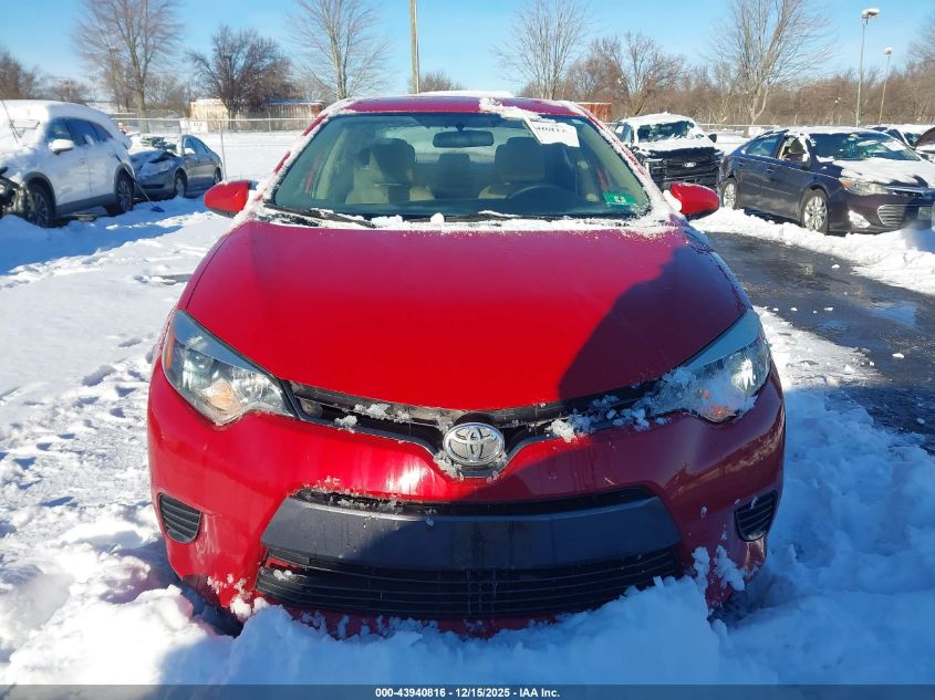 2016 Toyota Corolla Le VIN: 2T1BURHE6GC531186 Lot: 43940816