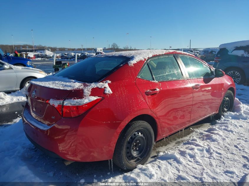 2016 Toyota Corolla Le VIN: 2T1BURHE6GC531186 Lot: 43940816