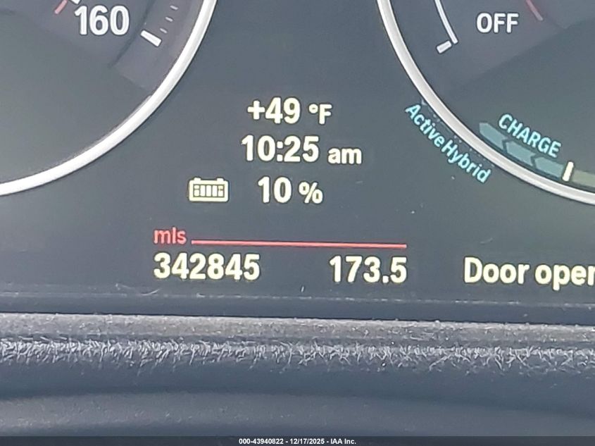 2013 BMW Activehybrid 3 VIN: WBA3F9C54DF145310 Lot: 43940822