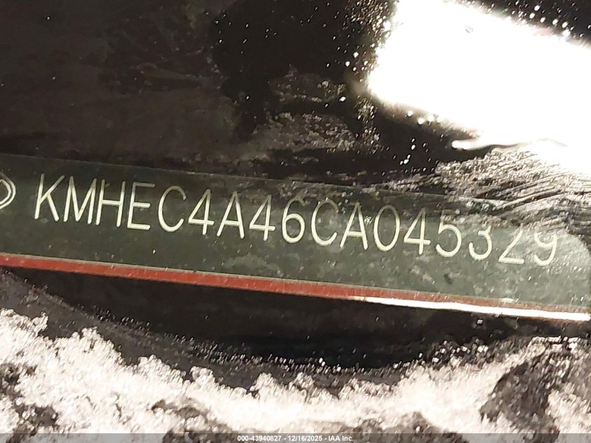 2012 Hyundai Sonata Hybrid VIN: KMHEC4A46CA045329 Lot: 43940827