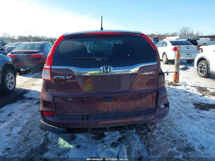 2015 Honda Cr-V Lx VIN: 5J6RM4H31FL117900 Lot: 43940839