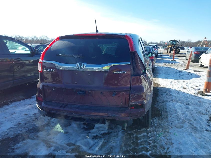 2015 Honda Cr-V Lx VIN: 5J6RM4H31FL117900 Lot: 43940839