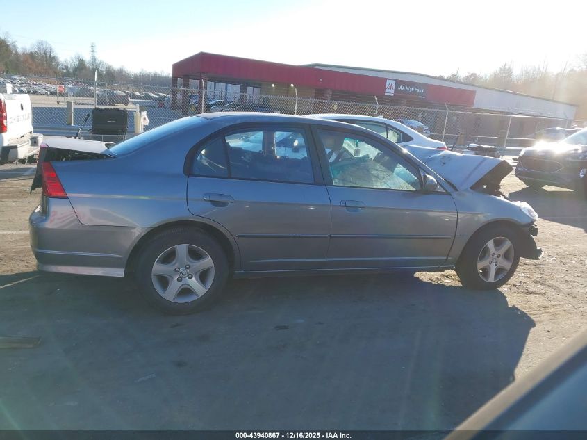 2005 Honda Civic Ex VIN: 2HGES26865H553829 Lot: 43940867