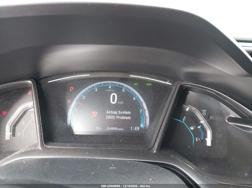 2020 Honda Civic Ex VIN: SHHFK7H66LU218843 Lot: 43940896