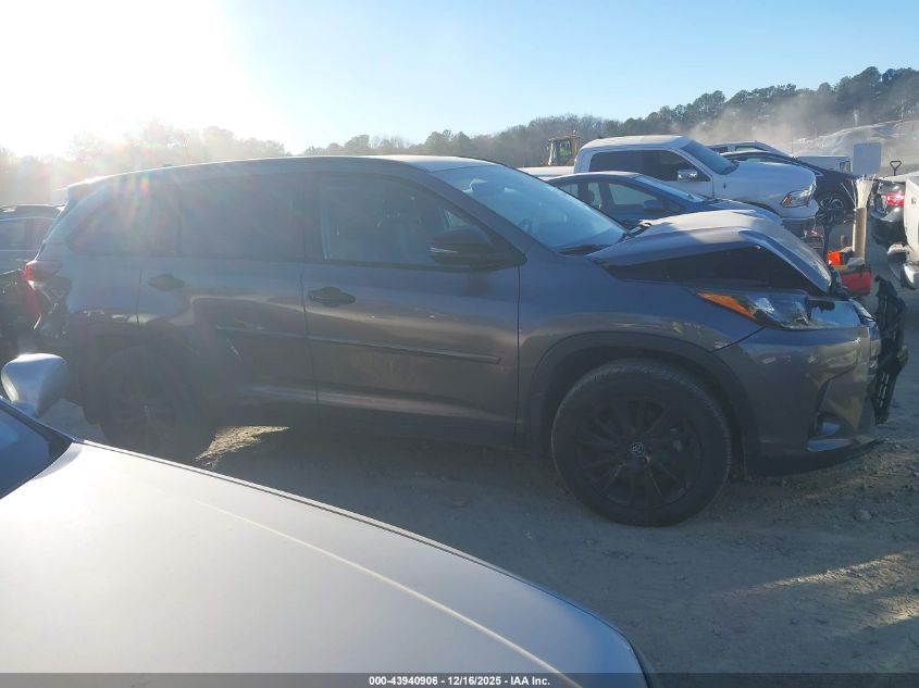 2019 Toyota Highlander Se VIN: 5TDJZRFH4KS984782 Lot: 43940906