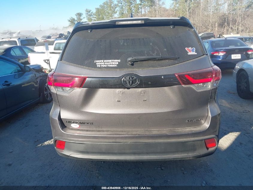 2019 Toyota Highlander Se VIN: 5TDJZRFH4KS984782 Lot: 43940906