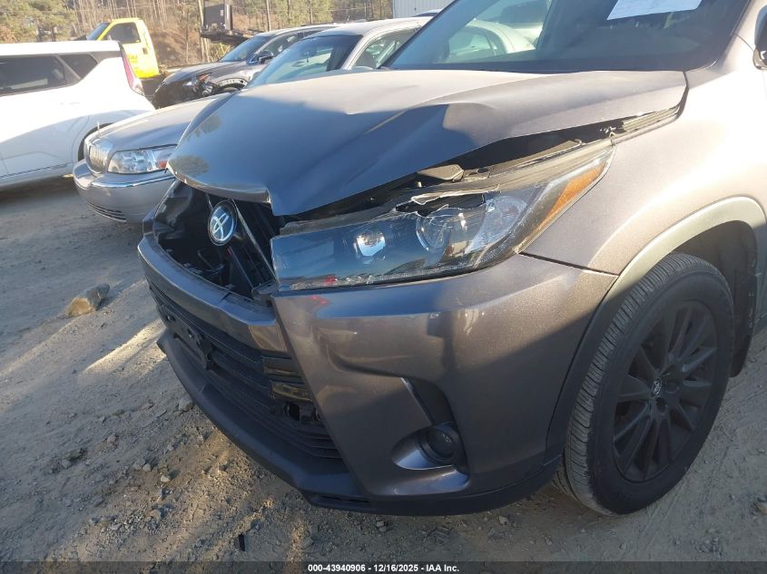 2019 Toyota Highlander Se VIN: 5TDJZRFH4KS984782 Lot: 43940906