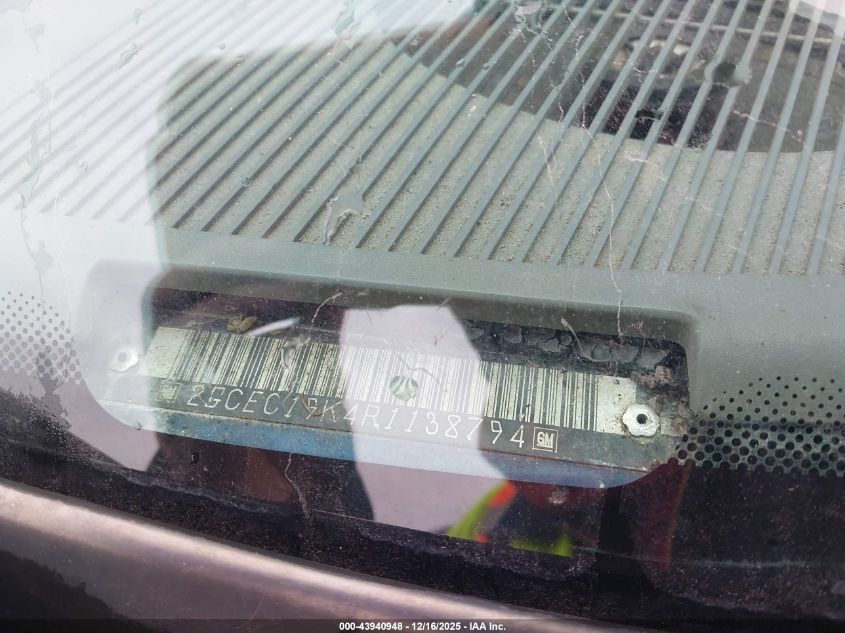 1994 Chevrolet Gmt-400 C1500 VIN: 2GCEC19K4R1138794 Lot: 43940948