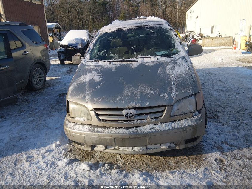 2002 Toyota Sienna Le VIN: 4T3ZF13C72U450955 Lot: 43940993