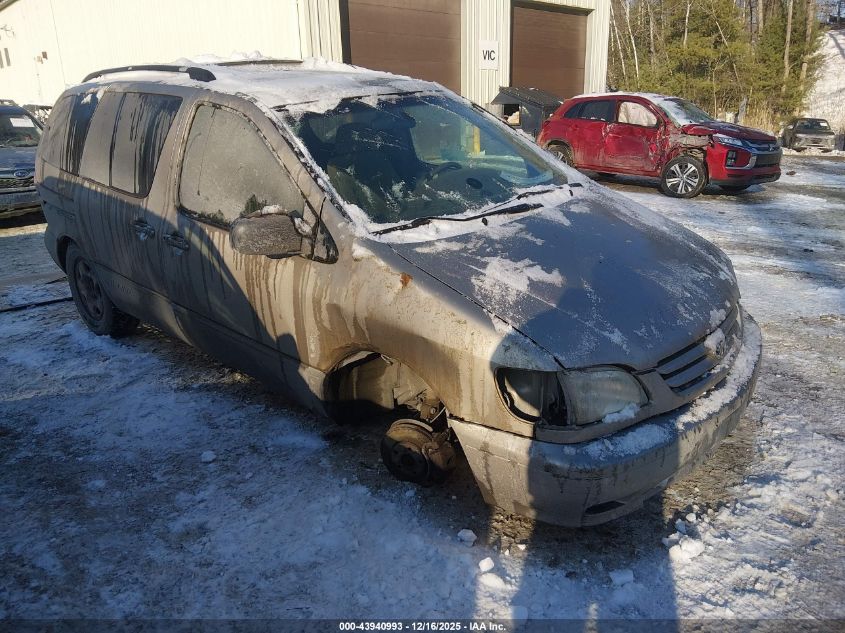 2002 Toyota Sienna Le VIN: 4T3ZF13C72U450955 Lot: 43940993