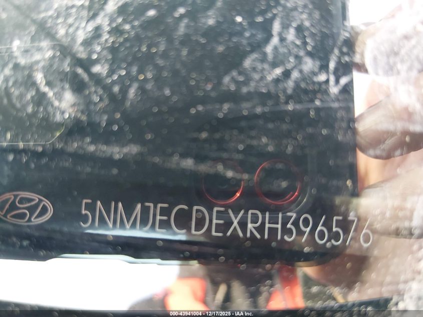 2024 Hyundai Tucson Limited VIN: 5NMJECDEXRH396576 Lot: 43941004