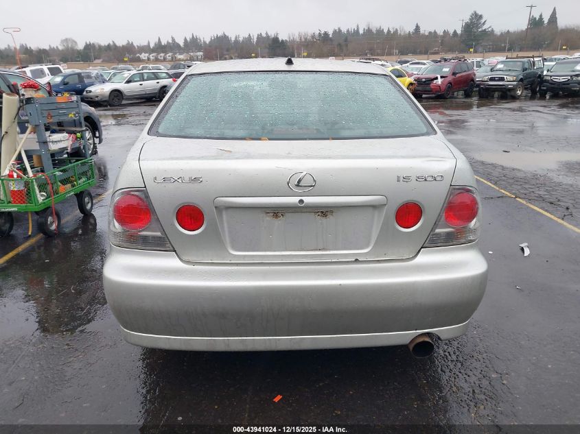 2001 Lexus Is 300 VIN: JTHBD182310017318 Lot: 43941024