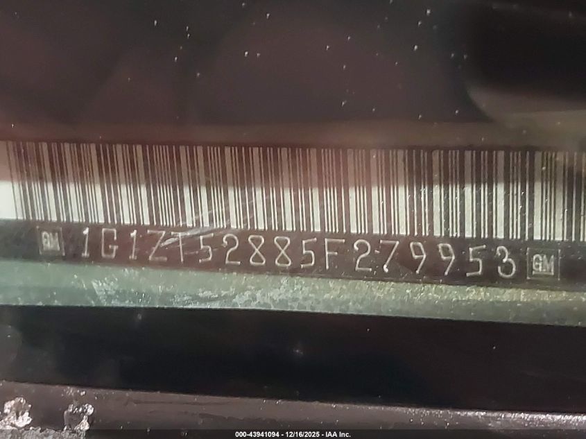 2005 Chevrolet Malibu Ls VIN: 1G1ZT52885F279953 Lot: 43941094