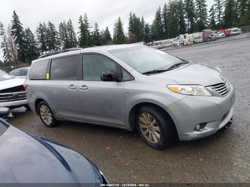 2017 Toyota Sienna Xle Premium 7 Passenger VIN: 5TDDZ3DC9HS162294 Lot: 43941110