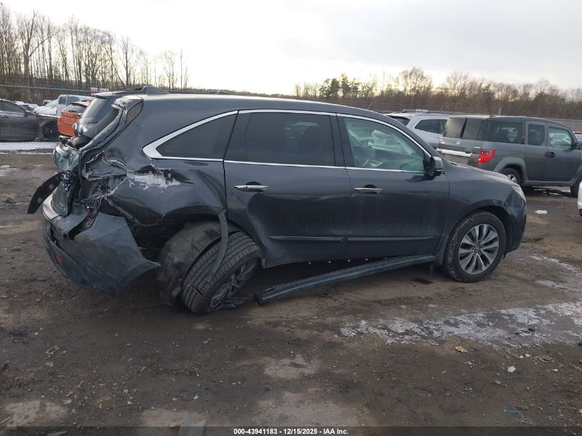 2014 Acura Mdx Technology Package VIN: 5FRYD4H40EB022125 Lot: 43941183