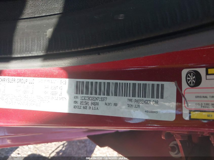 2013 Chrysler 200 Limited VIN: 1C3CCBCG5DN719377 Lot: 43941220