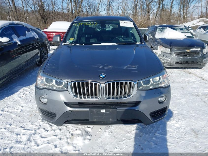 2017 BMW X3 xDrive28I VIN: 5UXWX9C31H0W75334 Lot: 43941237