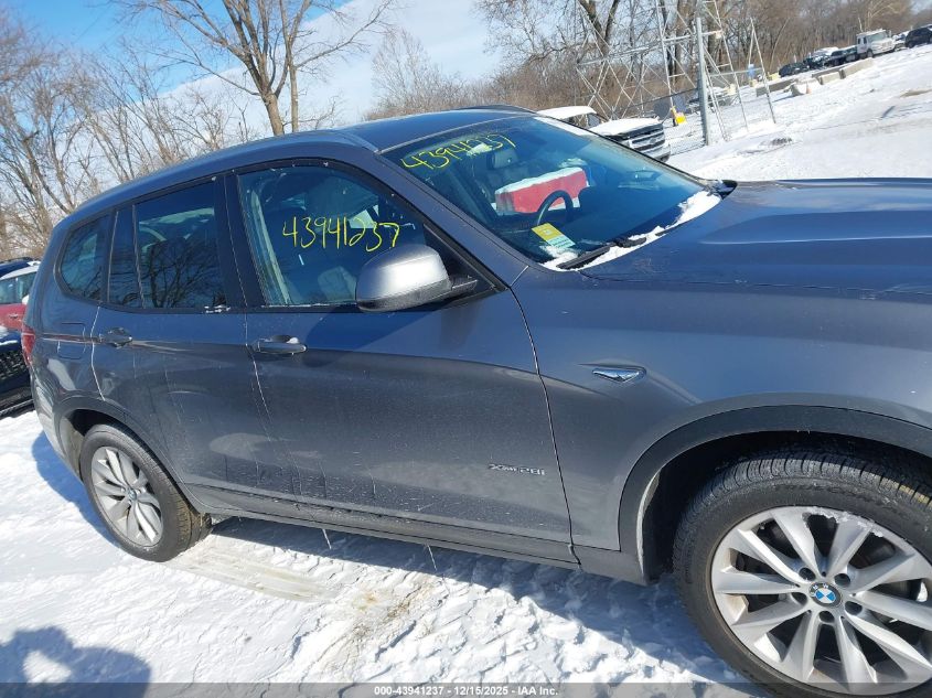 2017 BMW X3 xDrive28I VIN: 5UXWX9C31H0W75334 Lot: 43941237