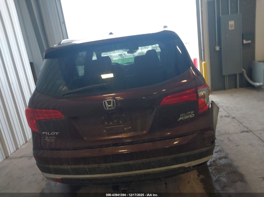 2016 Honda Pilot Elite VIN: 5FNYF6H09GB098465 Lot: 43941394