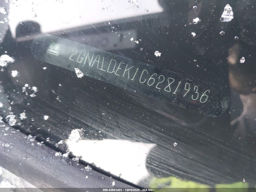 2012 Chevrolet Equinox 1Lt VIN: 2GNALDEK1C6281936 Lot: 43941403