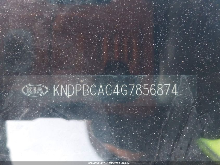 2016 Kia Sportage Lx VIN: KNDPBCAC4G7856874 Lot: 43941417