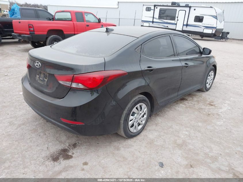2016 Hyundai Elantra Se VIN: 5NPDH4AE7GH698938 Lot: 43941421