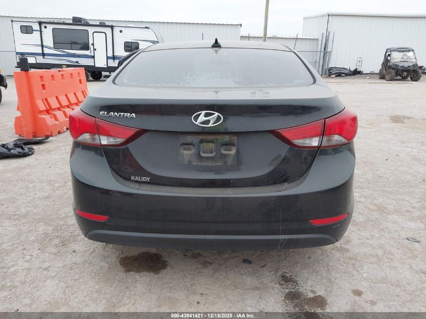 2016 Hyundai Elantra Se VIN: 5NPDH4AE7GH698938 Lot: 43941421