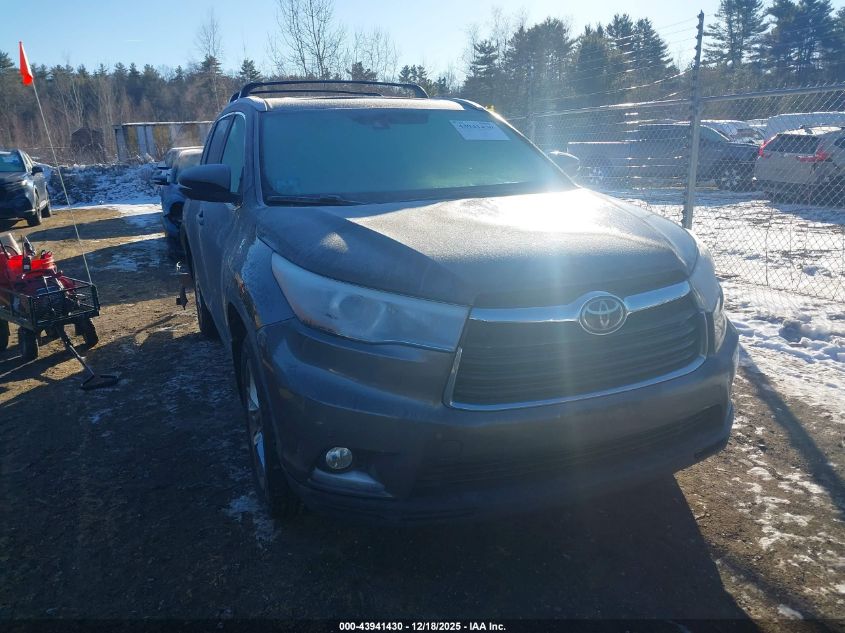 2014 Toyota Highlander Limited Platinum V6 VIN: 5TDDKRFH5ES033478 Lot: 43941430