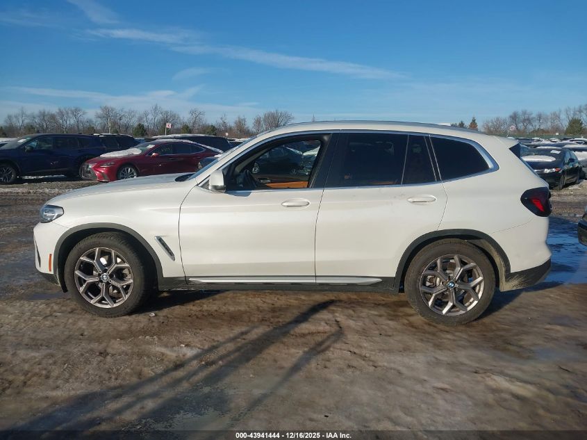2022 BMW X3 xDrive30I VIN: 5UX53DP06N9H43602 Lot: 43941444
