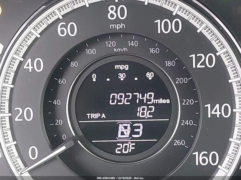 2013 Honda Accord Ex-L V-6 VIN: 1HGCR3F86DA001009 Lot: 43941459